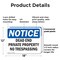 Signmission Dead End Private Property No Trespassing OSHA Notice Sign, Plastic, 18in W x 12in L, 2PK OS-2PACK-NS-P-1218-L-10942 - alternate 7